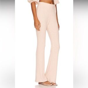 L*SPACE | NWT Jasper Sand Flare Ribbed Stretchy Revolve Pull On Boho Pants M